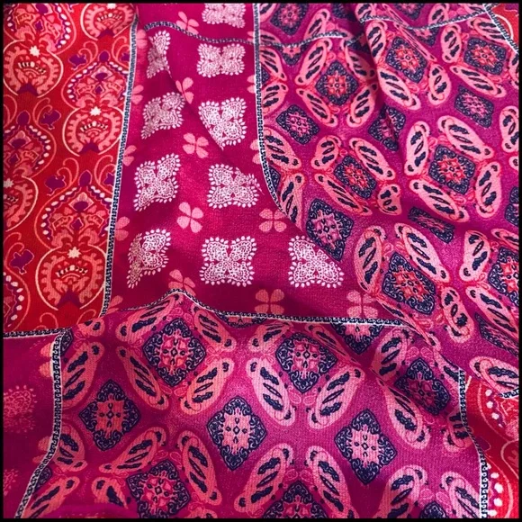 BOHO VIOLET & PINK PAISLY PRINT MAXI SKIRT WITH POCKETS SMALL - Picture 8 of 13